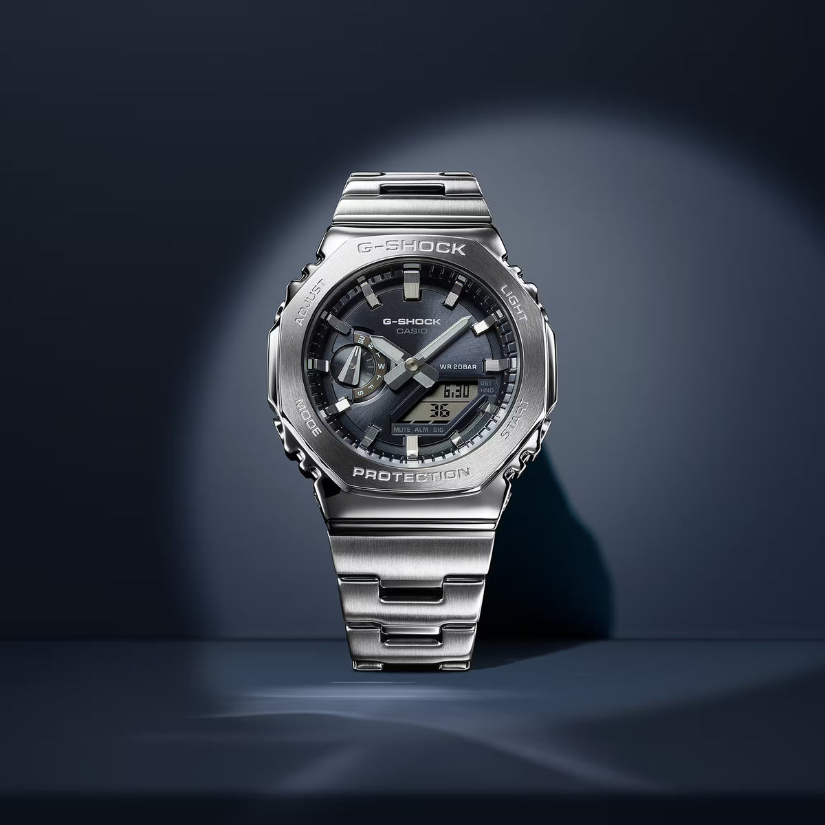 Casio G-Shock GM-2110D-8A Men's Silver Grey Watch
