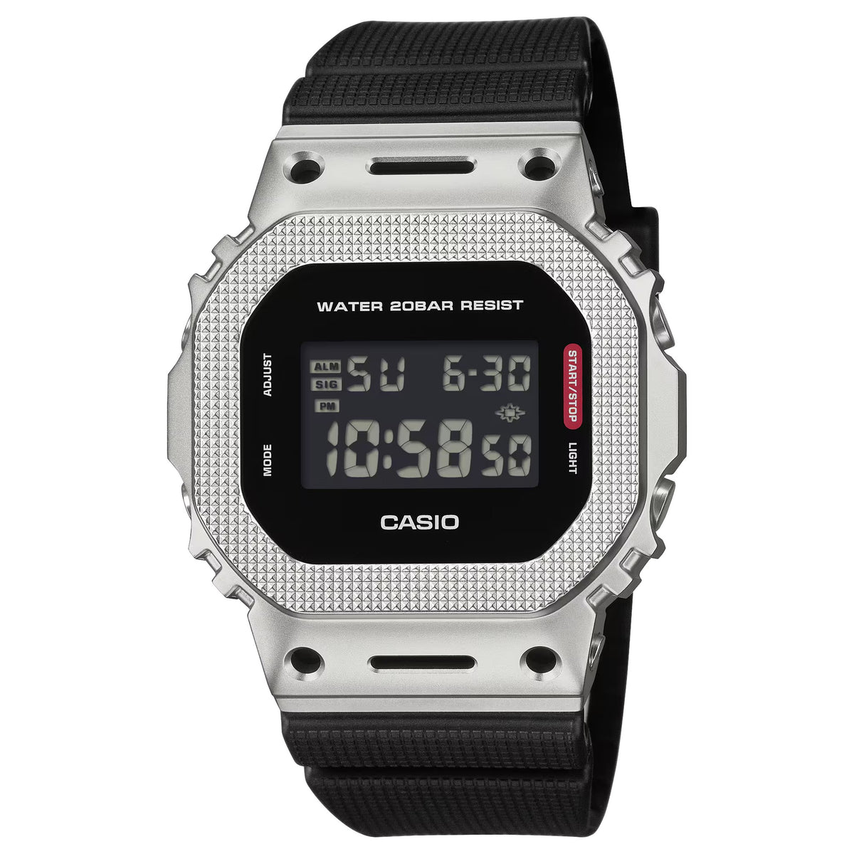 Casio G-Shock GM-5600M-1 Herrenuhr Silber Schwarz