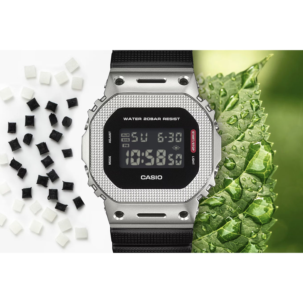 Casio G-Shock GM-5600M-1 Herrenuhr Silber Schwarz