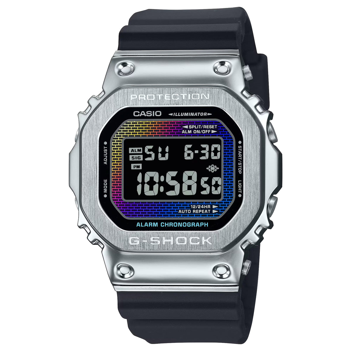 Casio G-Shock GM-5600RW-1 Herrenuhr Silber Schwarz