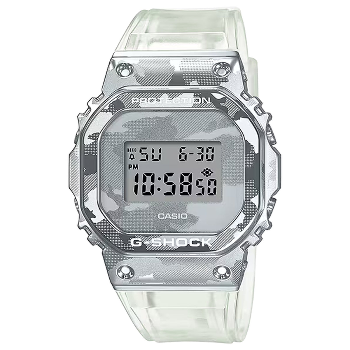 Casio G-Shock GM-5600SCM-1 Herrenuhr Transparentes Camouflage
