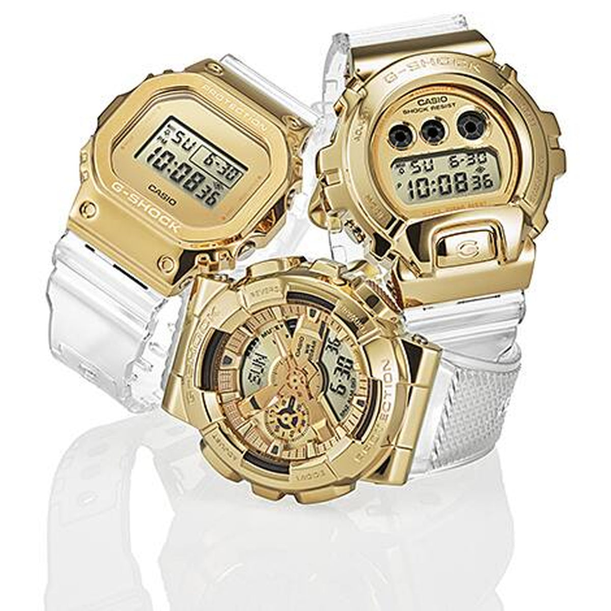 Casio G-Shock GM-5600SG-9 Herrenuhr Gold Transparent