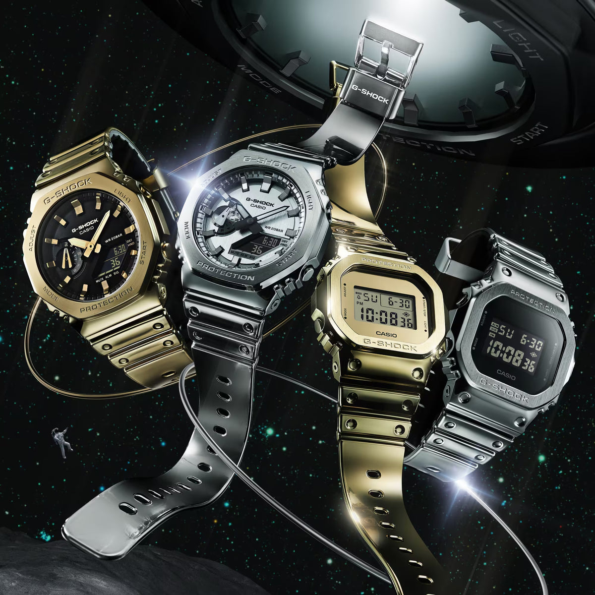 Casio G-Shock Full Metal GM-5600YM-8A8 Analog / Digital Uhr Silber
