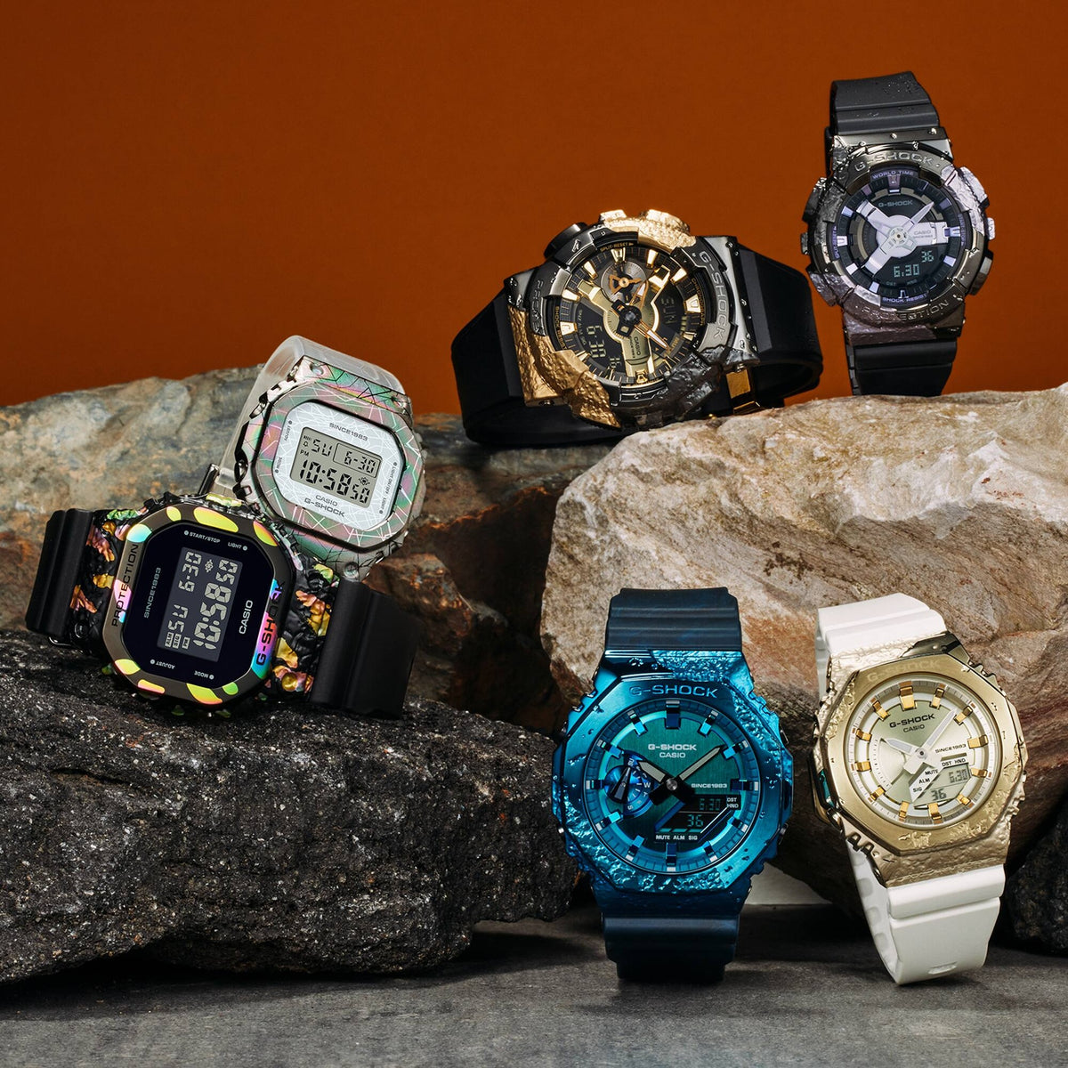 Casio G-Shock GM-5640GEM-1 Herrenuhr Schwarz Multicolor