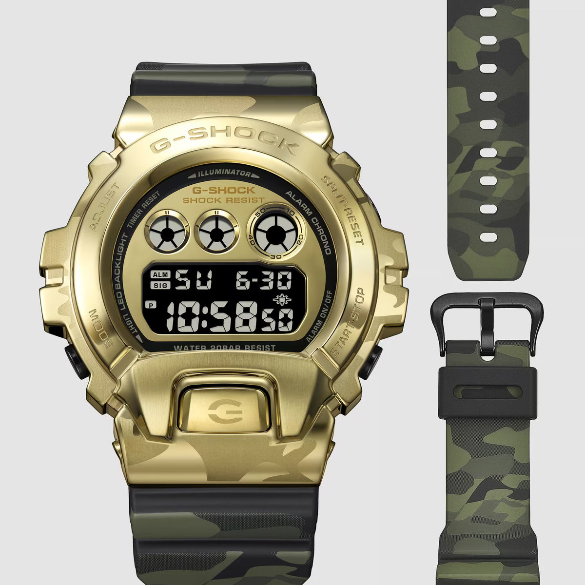 Casio G-Shock GM-6900CMG-3 Herrenuhr Gold Camouflage