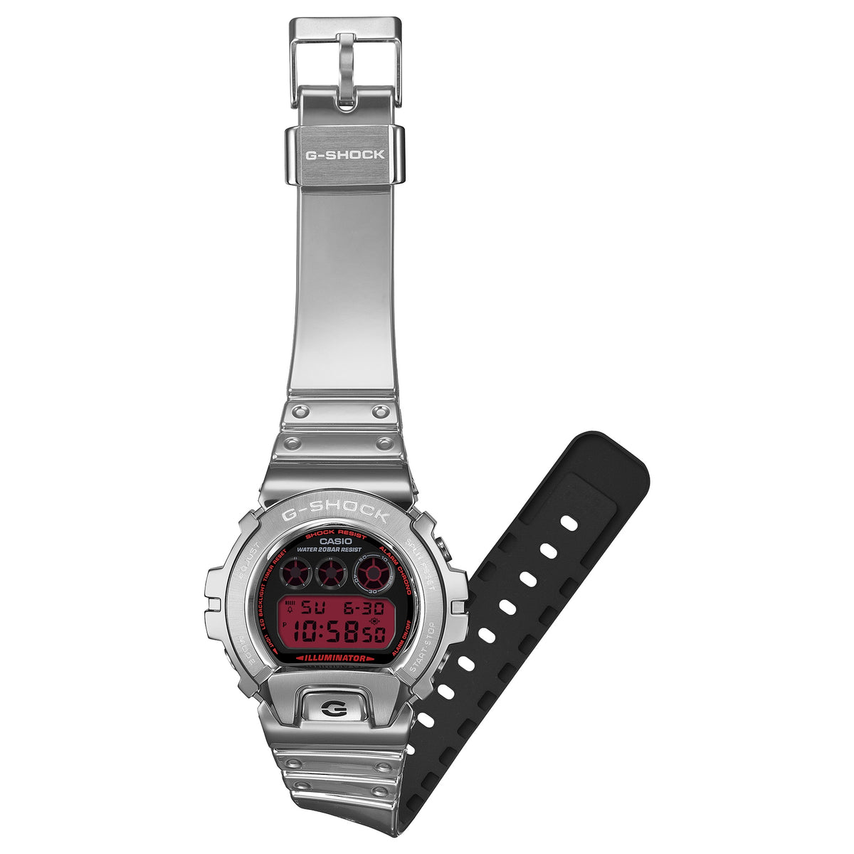 Montre Casio G-Shock GM-6900YRA-8 Homme Argenté Rouge