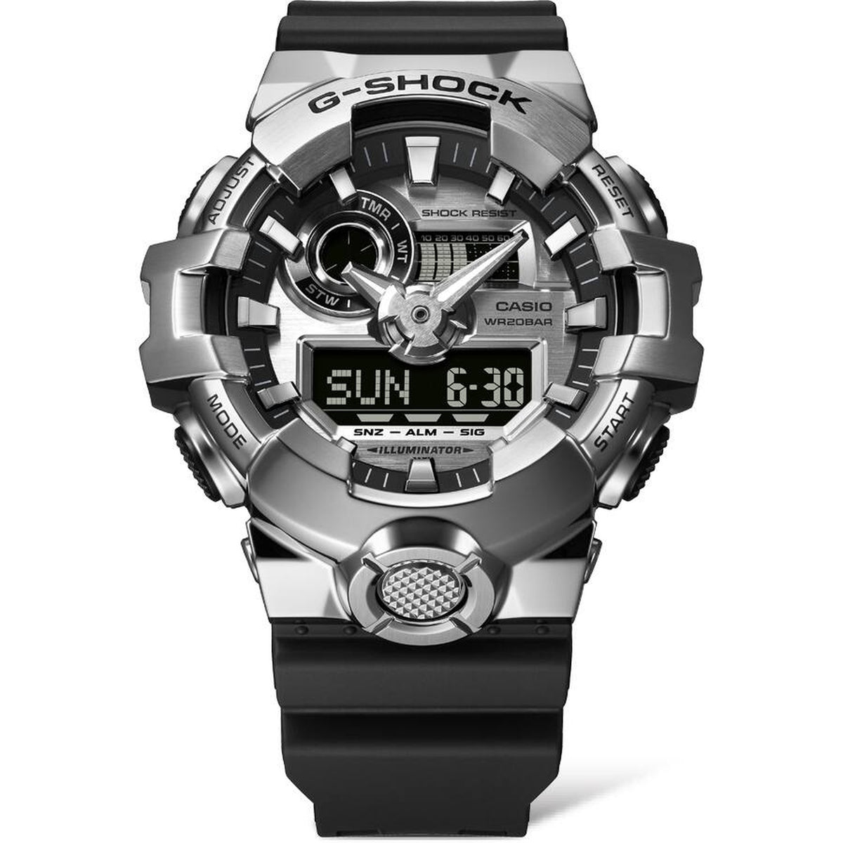 Casio G-Shock GM-700-1A Herrenuhr Silber Schwarz