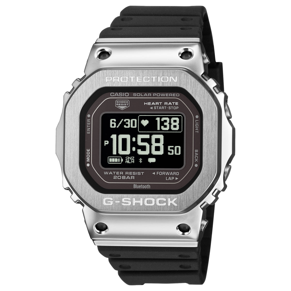 Casio G-Shock GM-H5600-1 Damen Armbanduhr Schwarz Silber