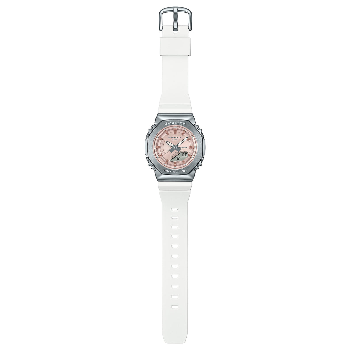 Casio G-Shock GM-S2100WS-7A Damen Uhr Silber Rosé