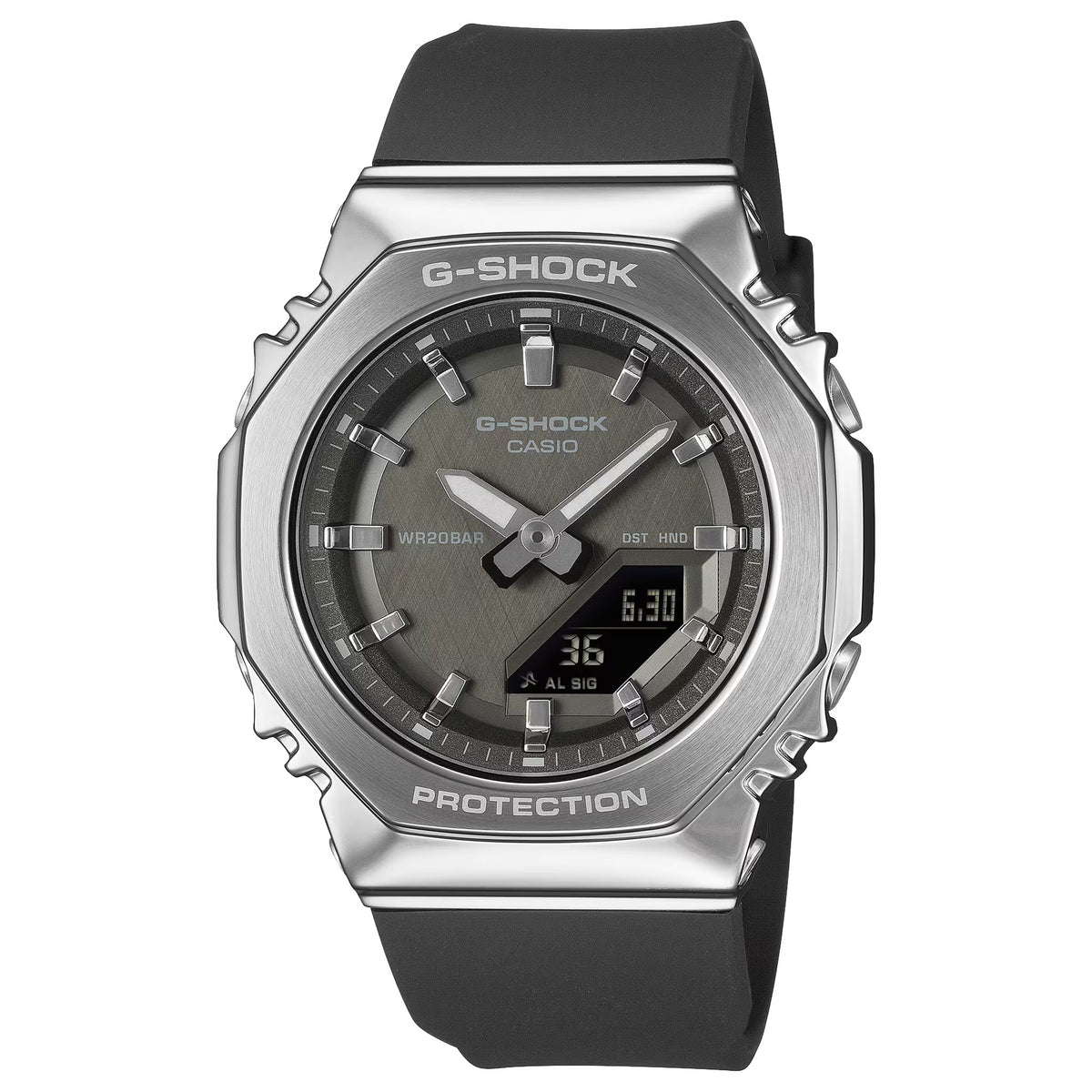 Casio G-Shock GM-S2110-1A1 Damenuhr Silber Schwarz