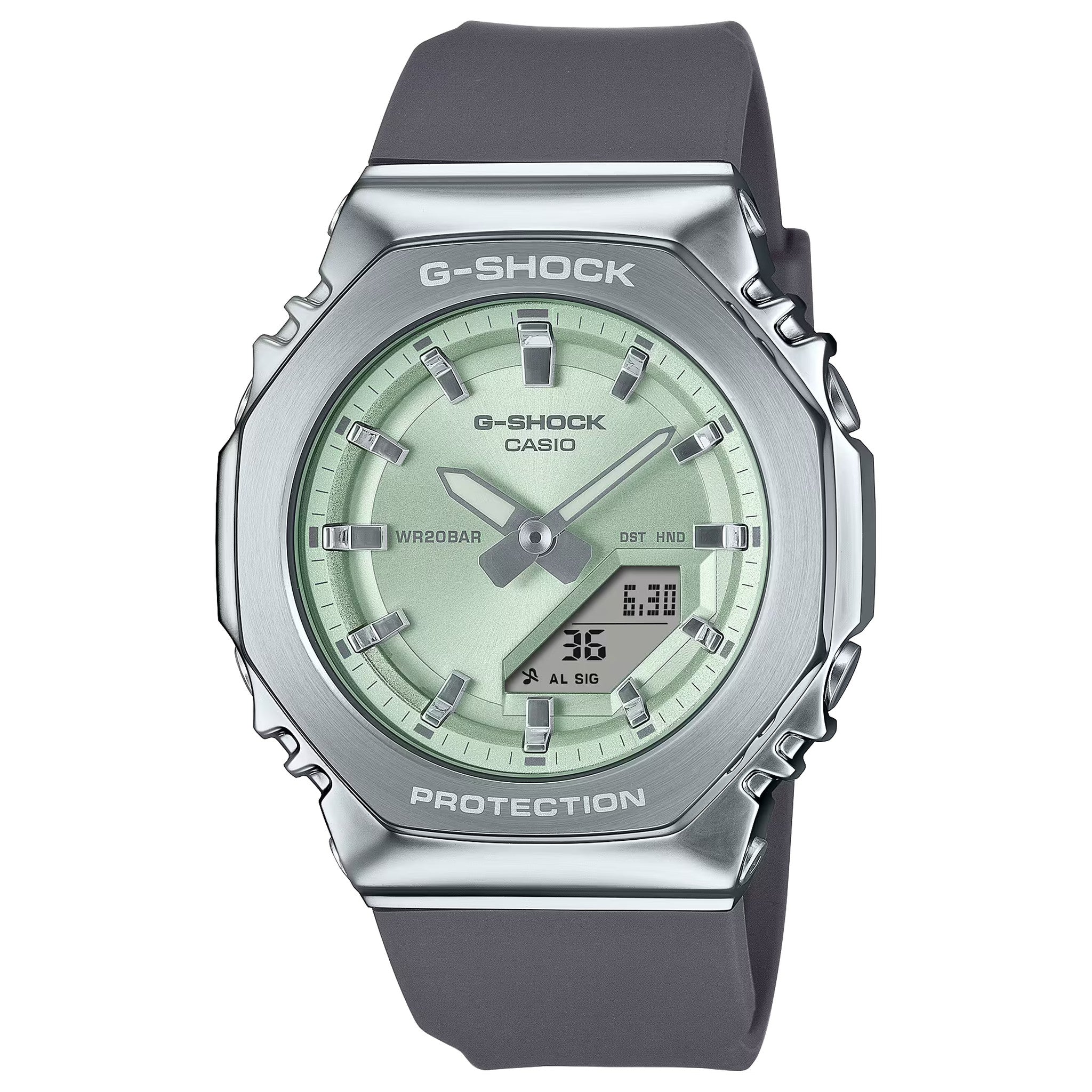Montre Casio G-Shock GM-S2110-3A Femme Argenté Vert