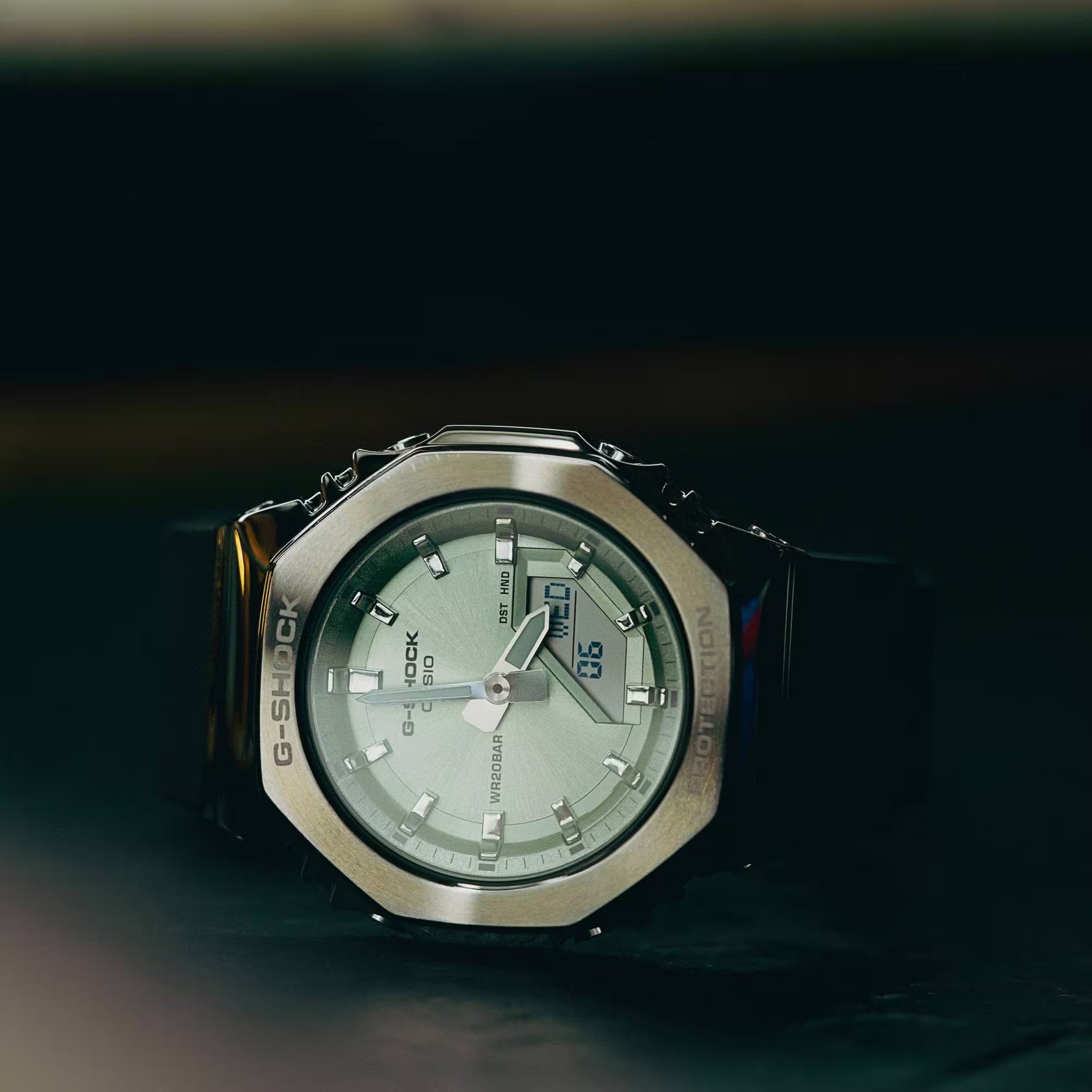 Montre Casio G-Shock GM-S2110-3A Femme Argenté Vert