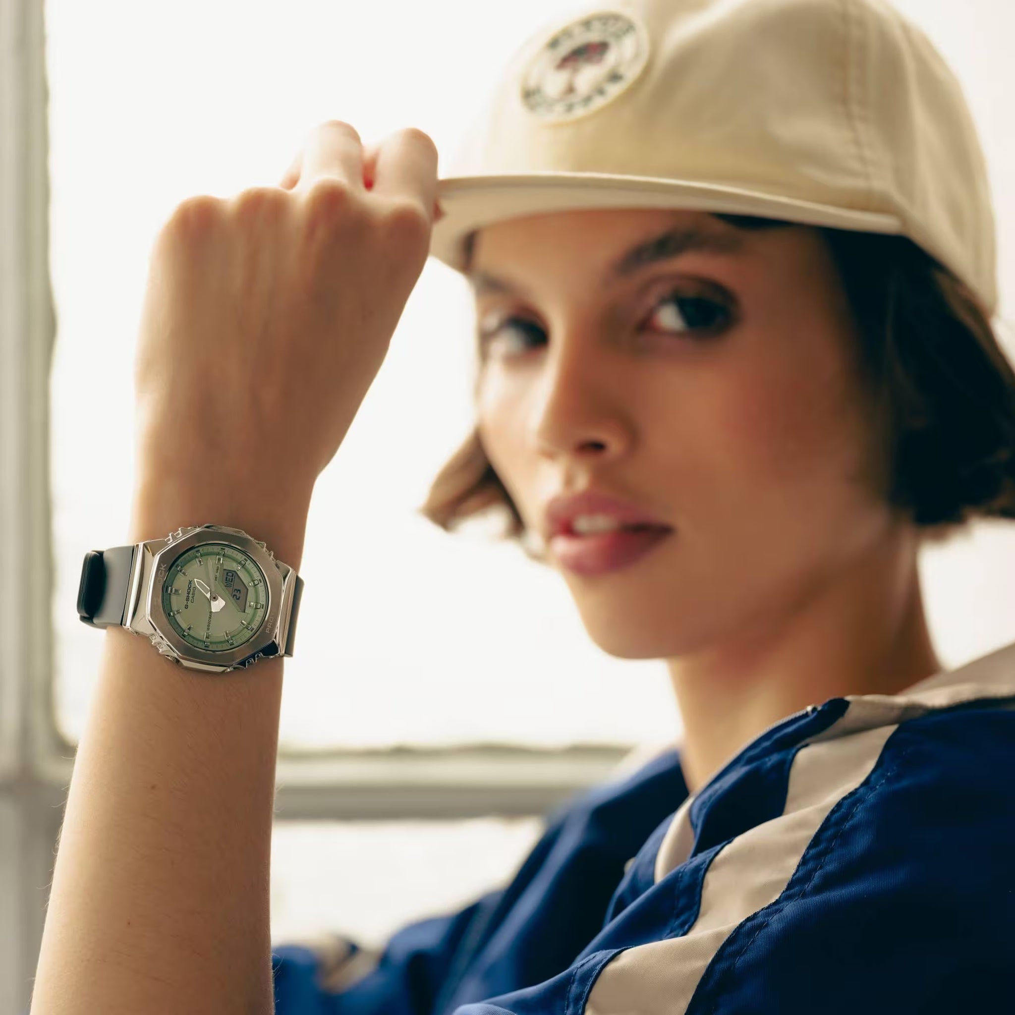 Montre Casio G-Shock GM-S2110-3A Femme Argenté Vert