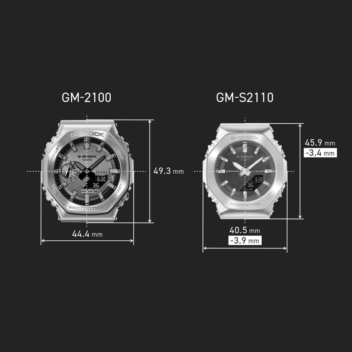 Casio G-Shock GM-S2110SR-1A Damenuhr Roségoldfarben