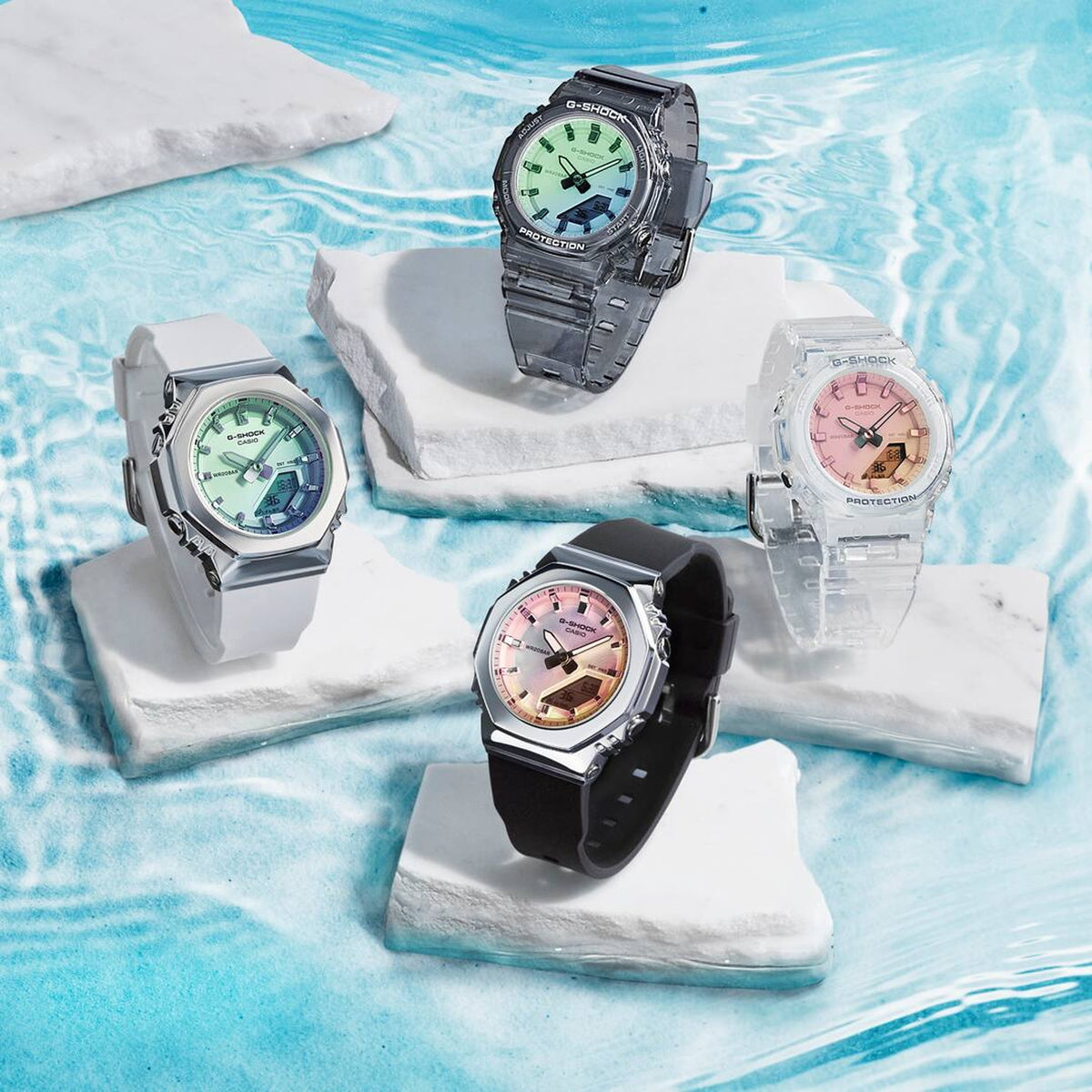 Casio G-Shock GM-S2110SR-7A Damenuhr Grün Weiß