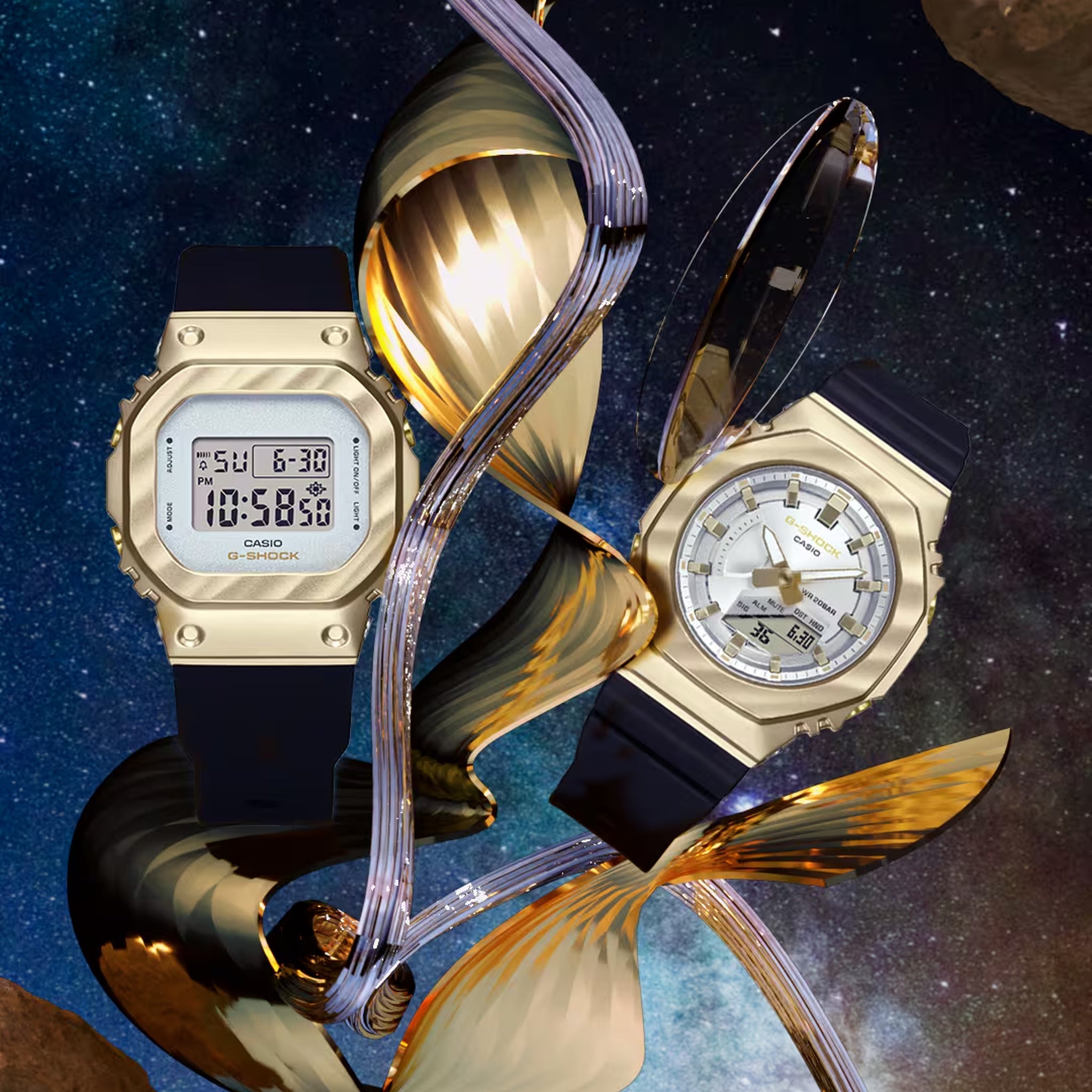 Montre Casio G-Shock GM-S5600BC-1 Femme Doré Noir