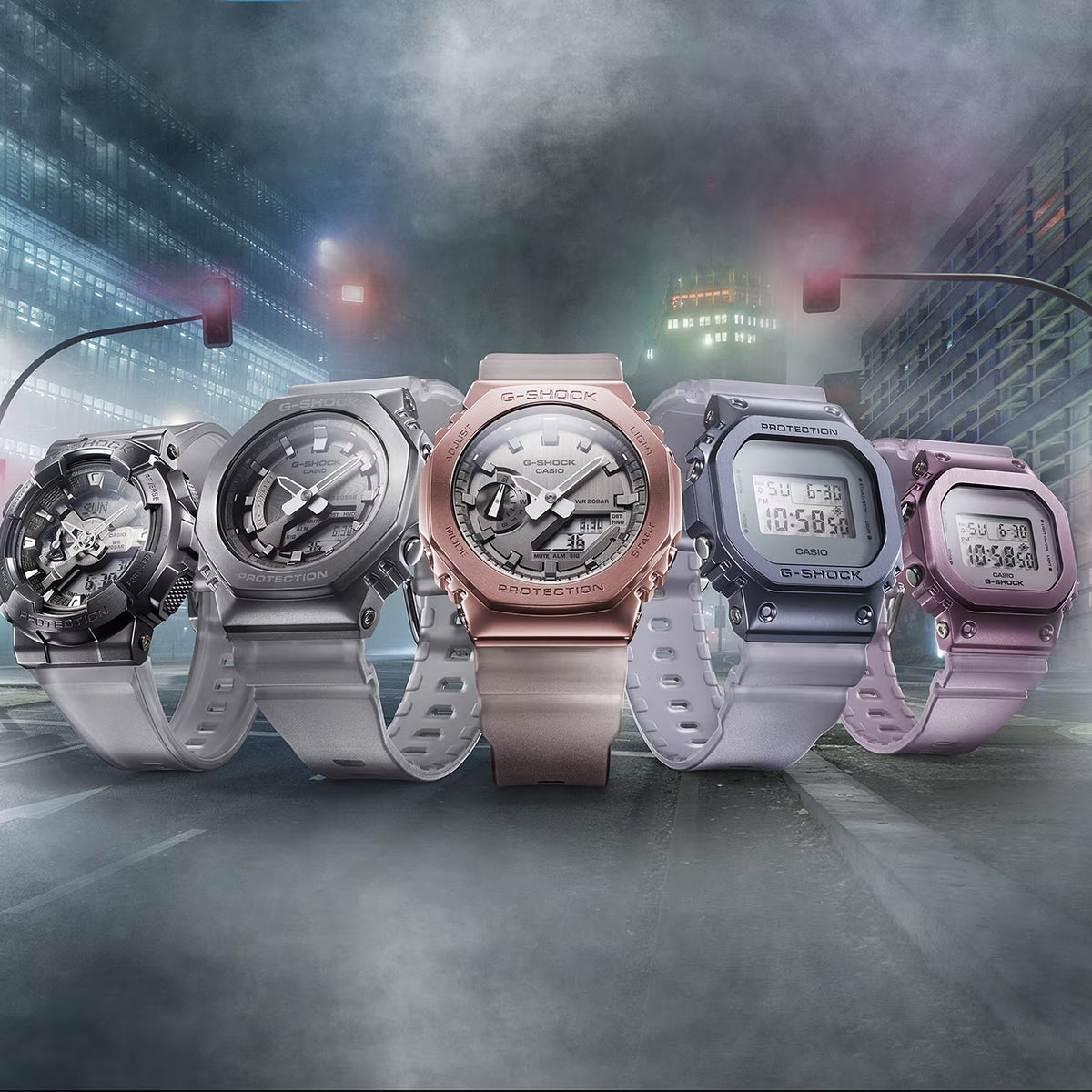 Casio G-Shock GM-S5600MF-6 Damenuhr Lila