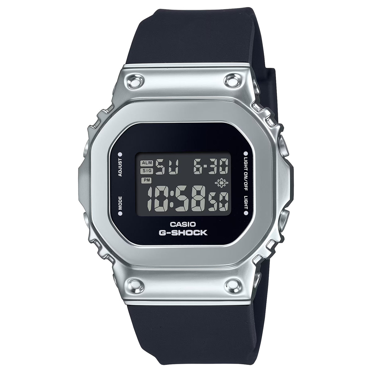 Casio G-Shock GM-S5600U-1 Damenuhr Silber Schwarz