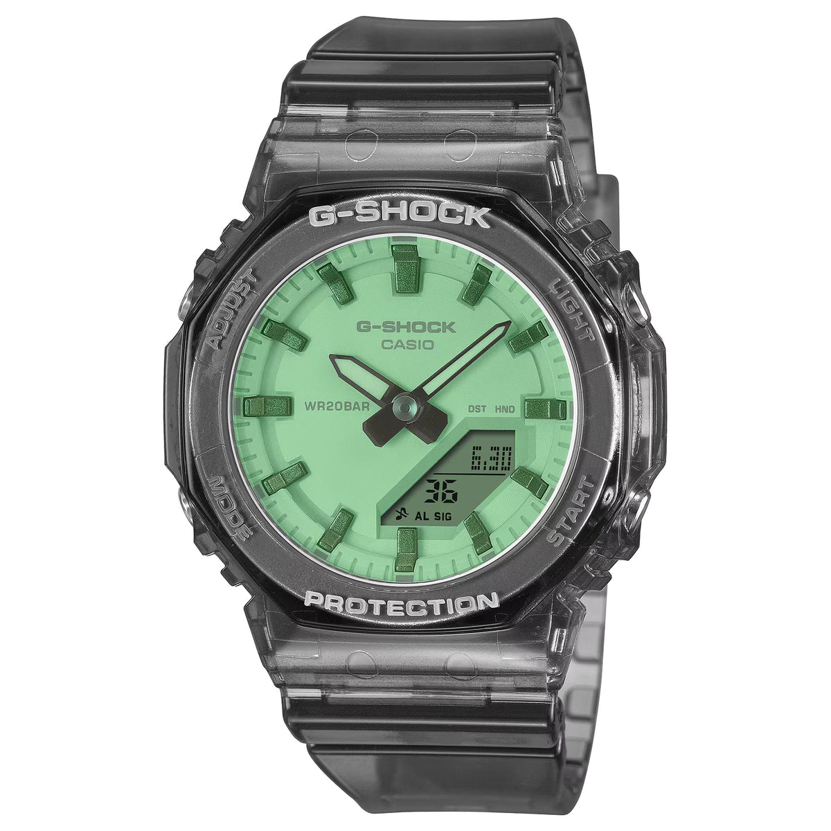 Casio G-Shock GMA-P2100SR-1A Damen-Uhr Schwarz Grün