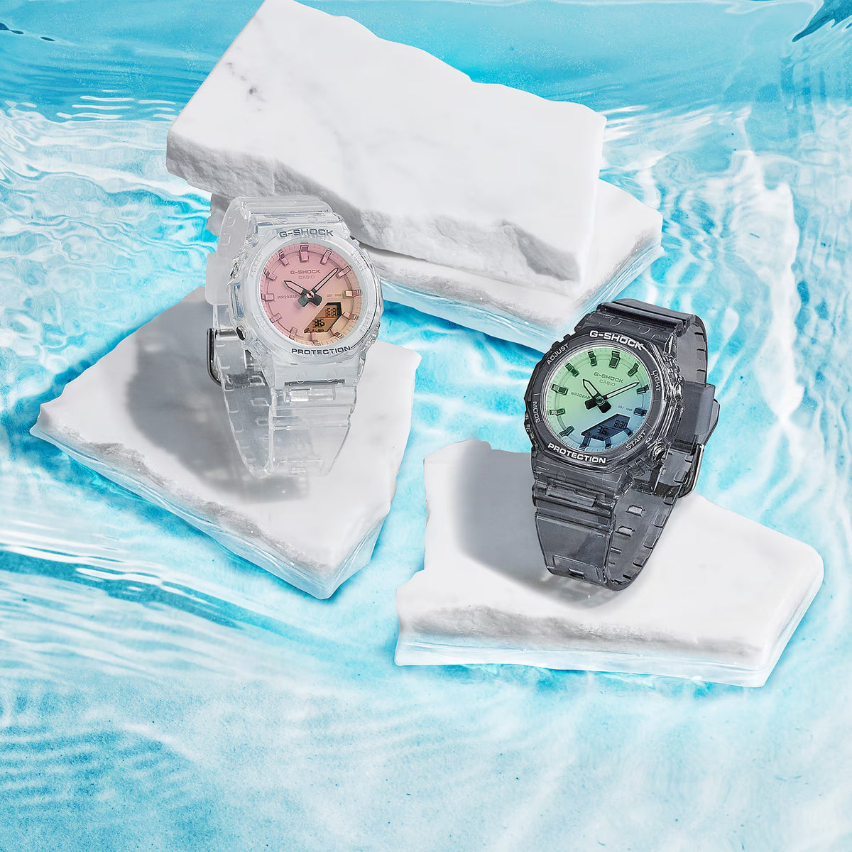 Casio G-Shock GMA-P2100SR-1A Damen-Uhr Schwarz Grün