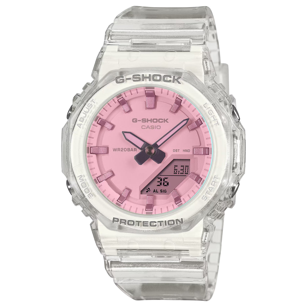 Casio G-Shock GMA-P2100SR-7A Damenuhr Transparent Rosé