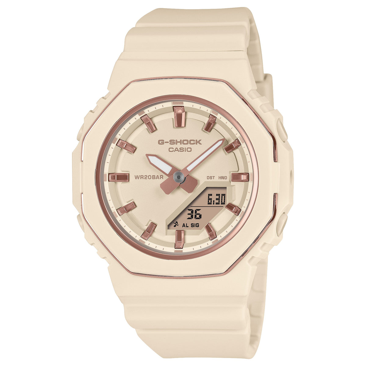 Casio G-Shock GMA-P2110-4A Damen-Uhr Beige Roségold