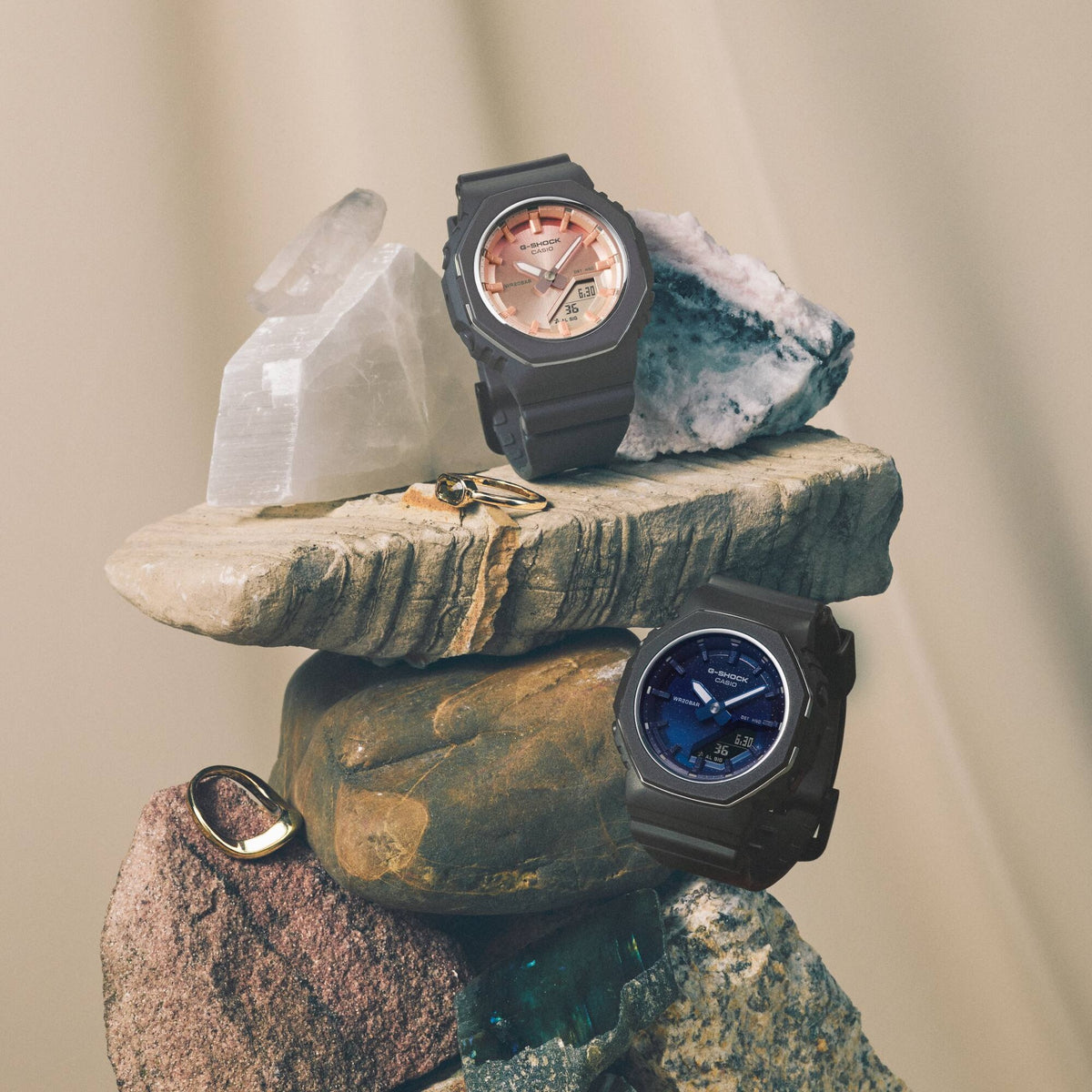 Casio G-Shock Uhr GMA-P2110SC-2A Damen Schwarz Blau