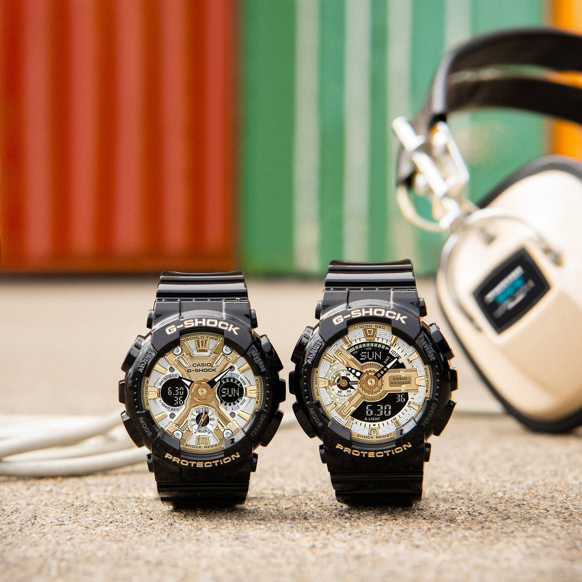 Casio G-Shock Damenuhr GMA-S110GB-1A Schwarz Gold