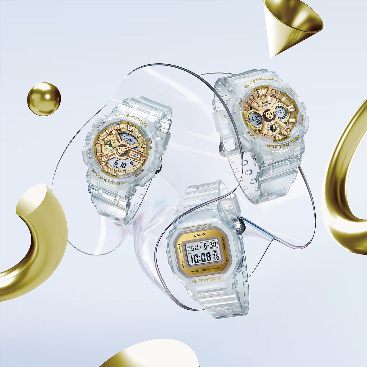 Casio G-Shock Damenuhr GMA-S110SG-7A Transparent Gold