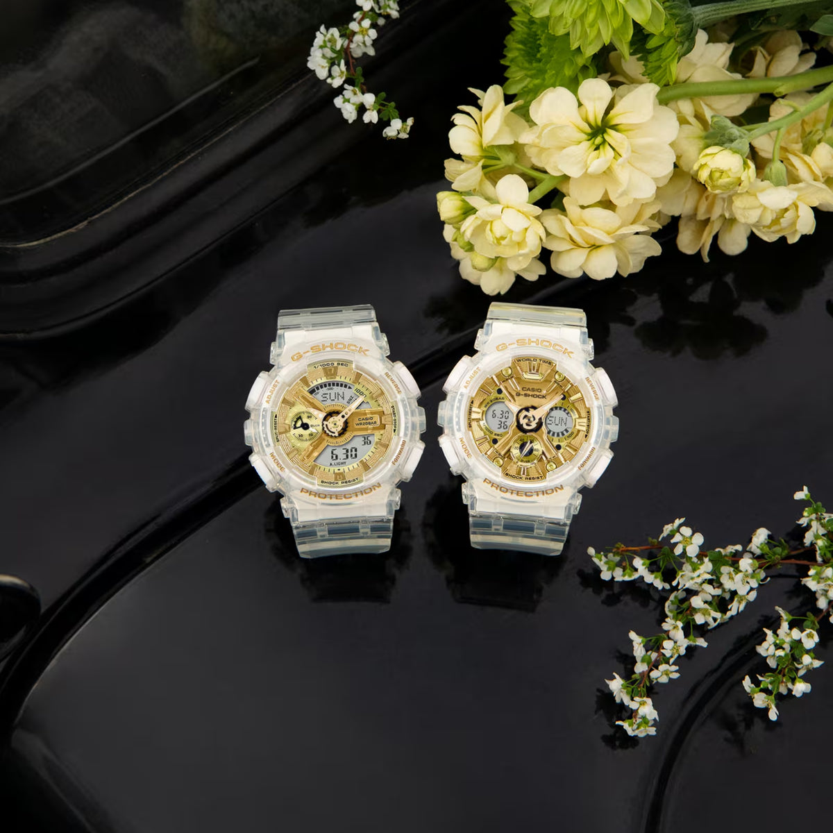Casio G-Shock Damenuhr GMA-S110SG-7A Transparent Gold