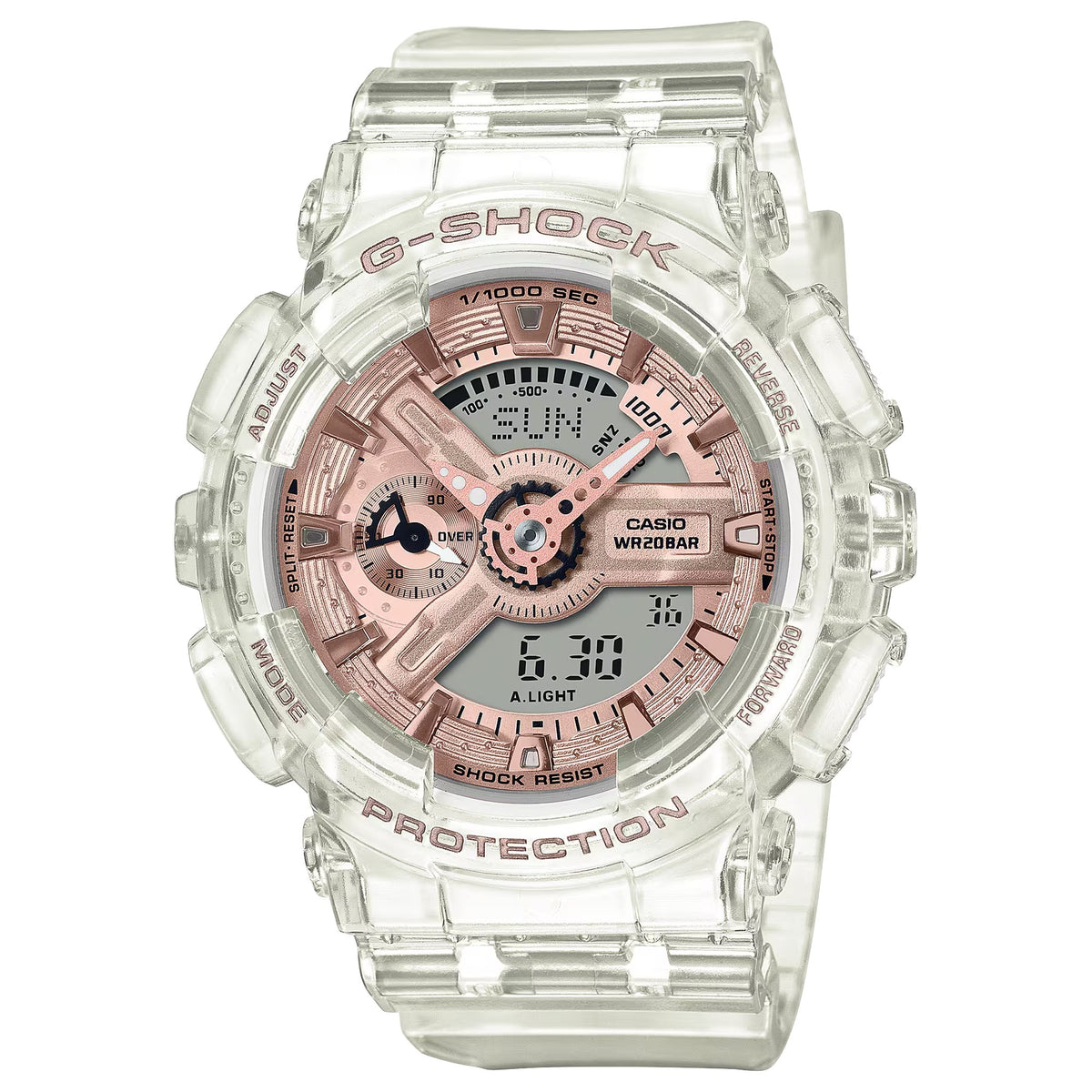 Casio G-Shock GMA-S110SR-7A Damenuhr Transparent Rosé
