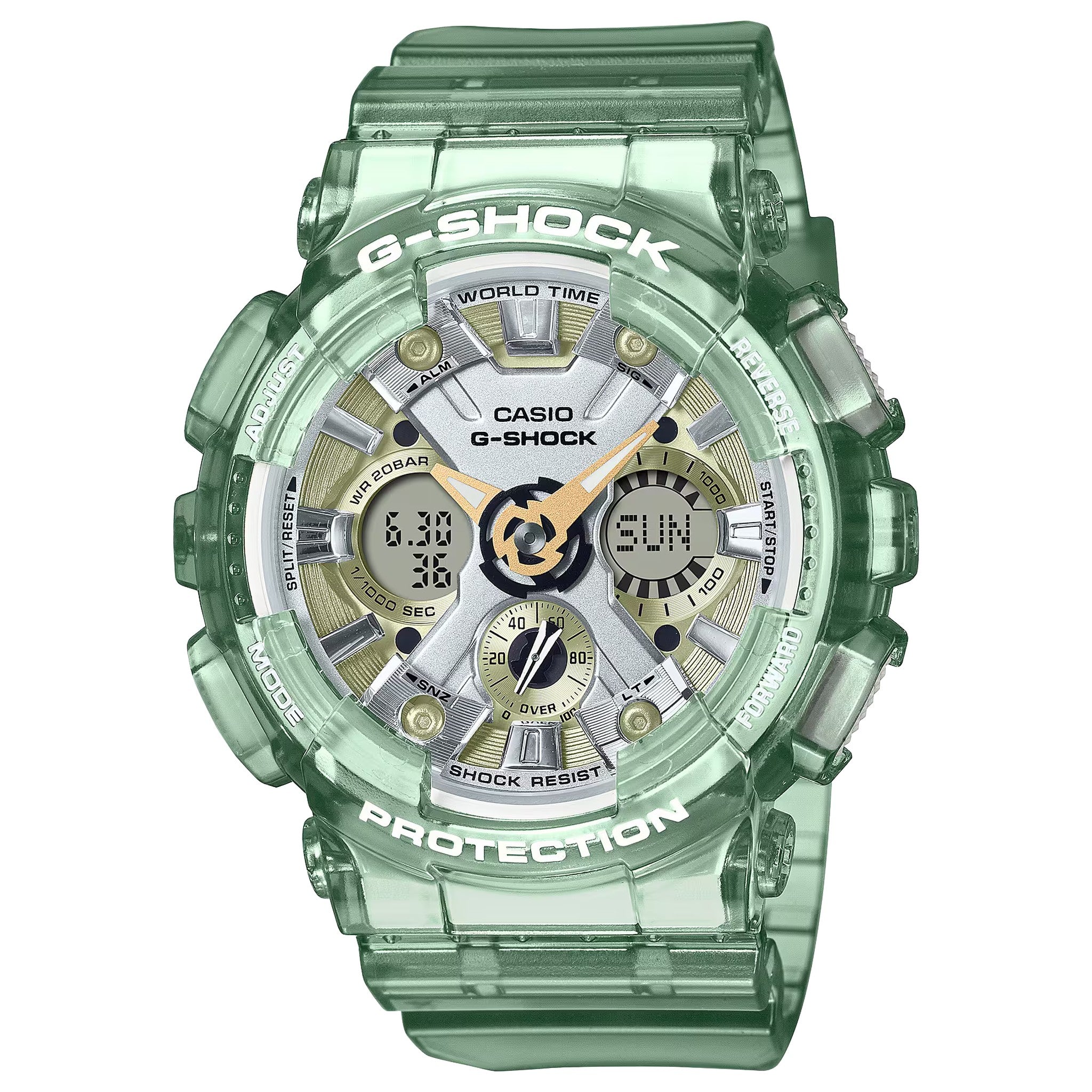 Montre Casio G-Shock GMA-S120GS-3A Femme Vert Transparent