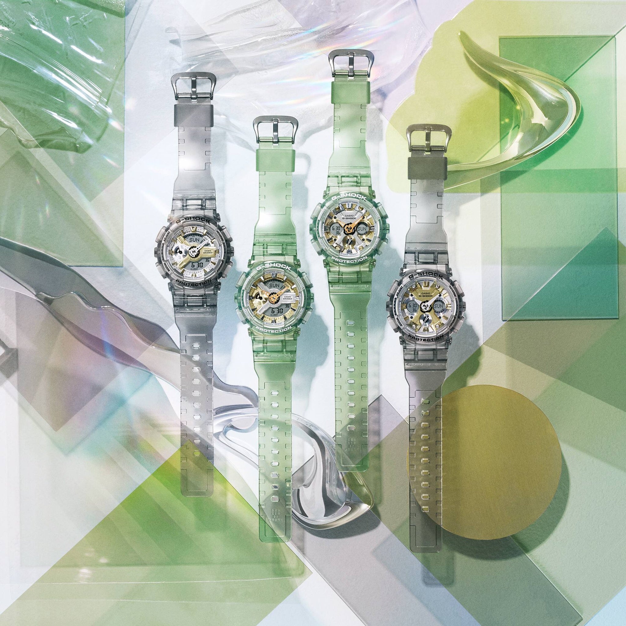 Montre Casio G-Shock GMA-S120GS-3A Femme Vert Transparent