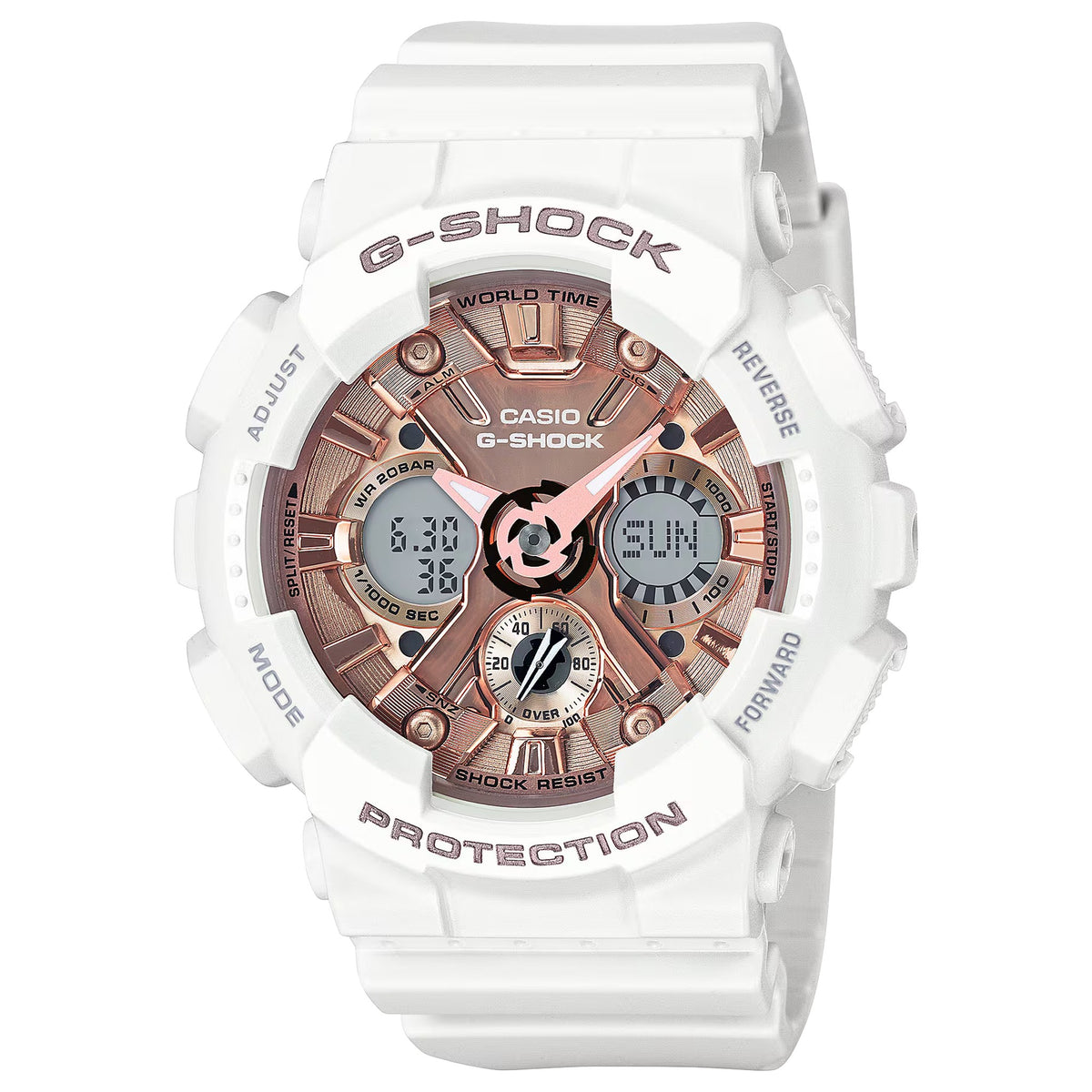 Casio G-Shock GMA-S120MF-7A2 Damenuhr Weiß Roségold