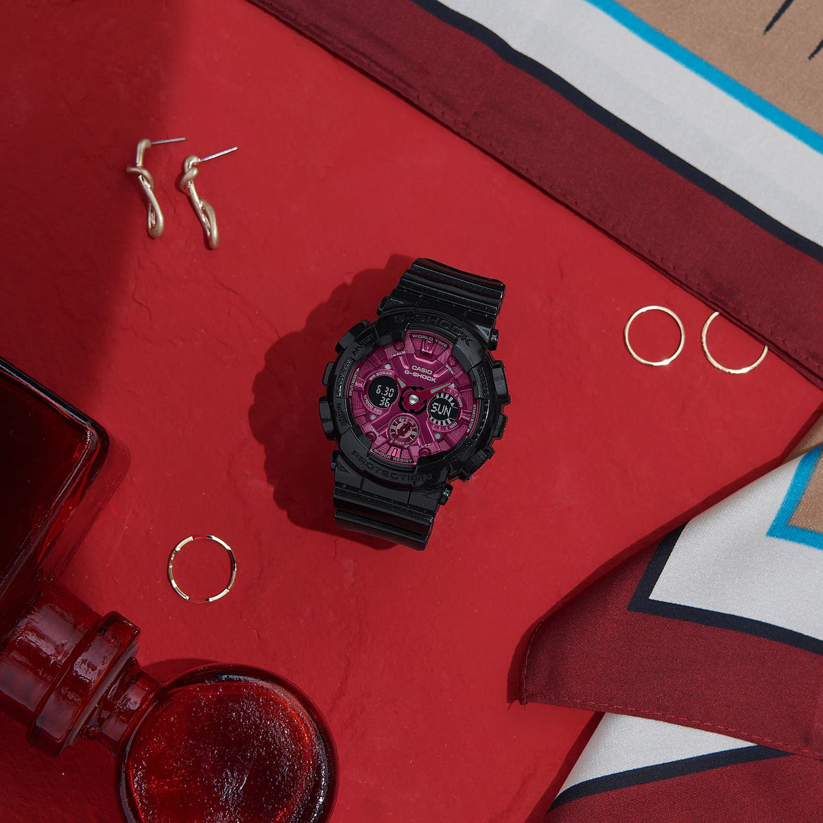 Casio G-Shock GMA-S120RB-1A Damenuhr Schwarz Rosé