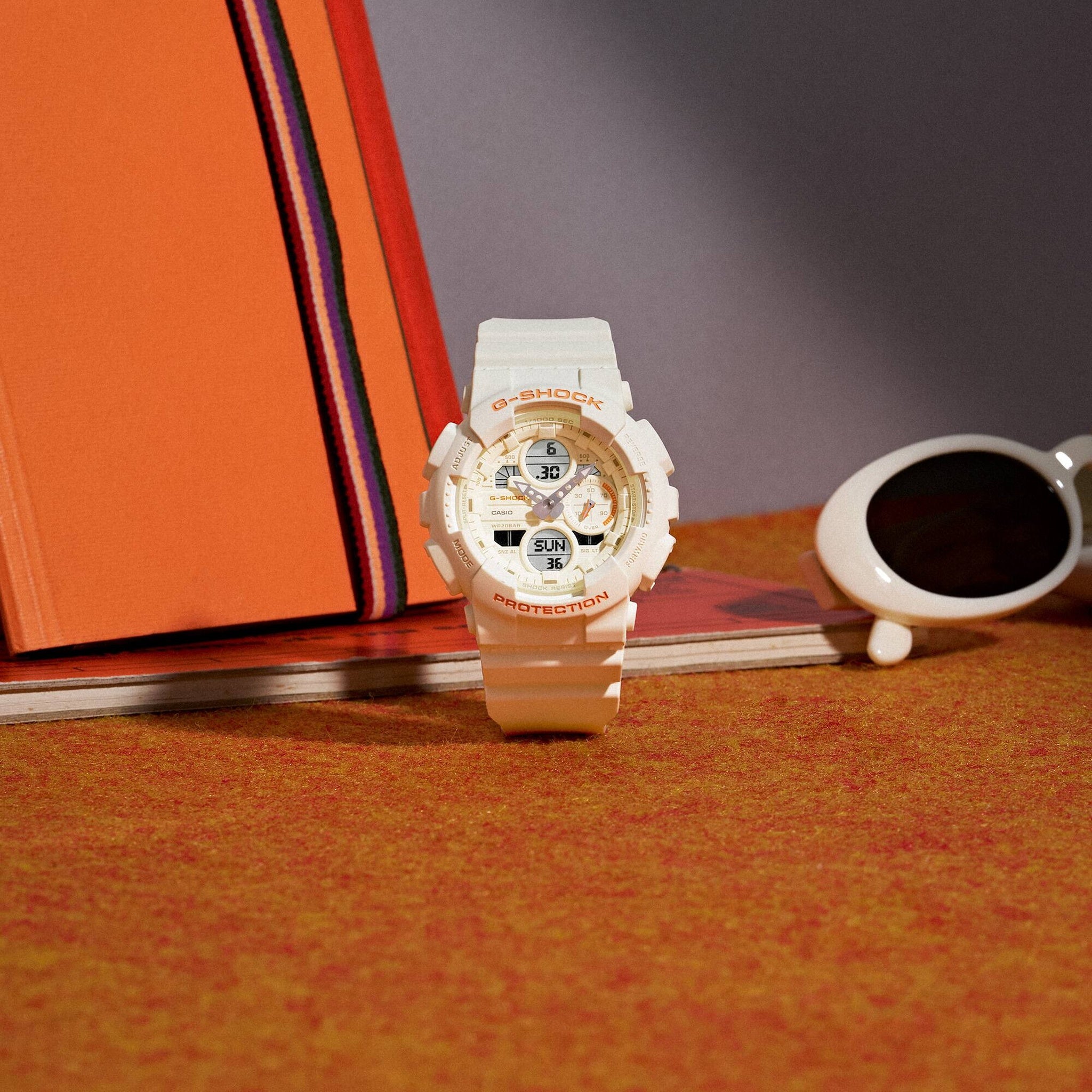 Casio G-Shock GMA-S140-7A Women's Watch Beige Orange