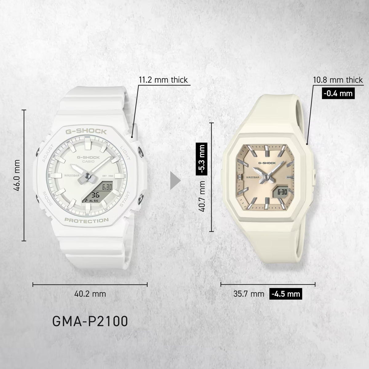 Montre Casio G-Shock GMA-S160-1B Analogique / Digitale Noir Femme