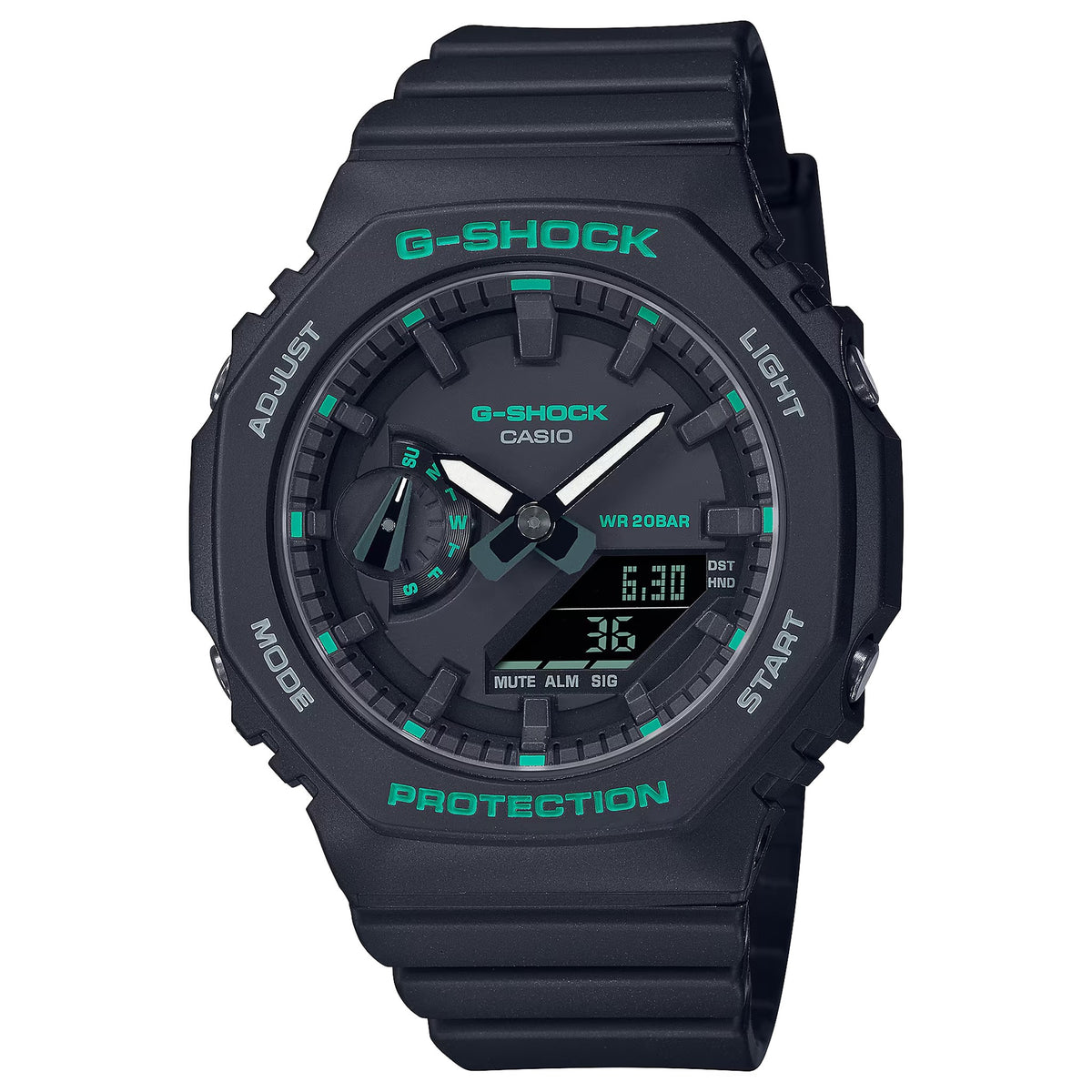 Casio G-Shock GMA-S2100GA-1A Damenuhr Schwarz Grün
