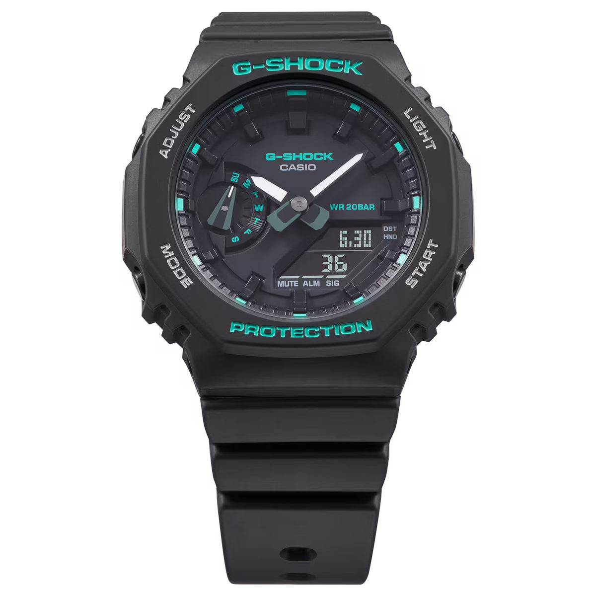 Casio G-Shock GMA-S2100GA-1A Damenuhr Schwarz Grün