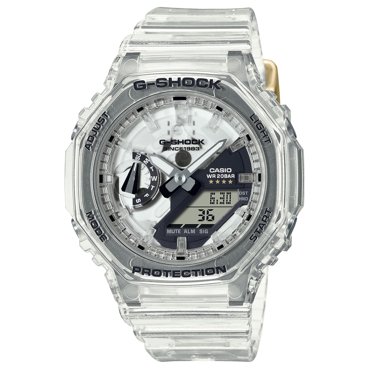 Casio G-Shock GMA-S2140RX-7A Damenuhr, Silber, Transparent
