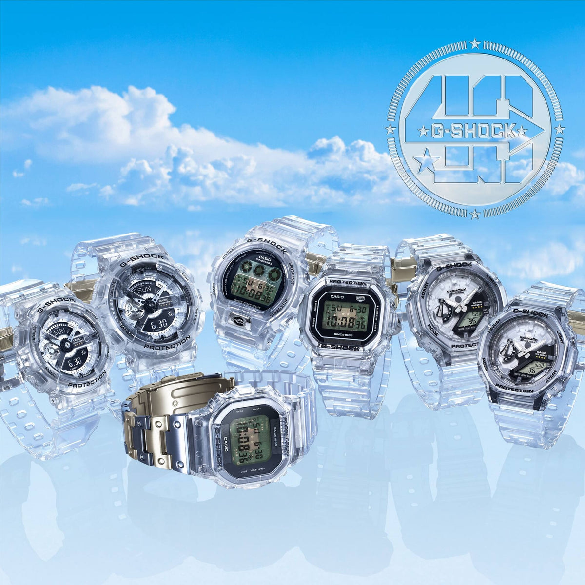 Casio G-Shock GMA-S2140RX-7A Damenuhr, Silber, Transparent