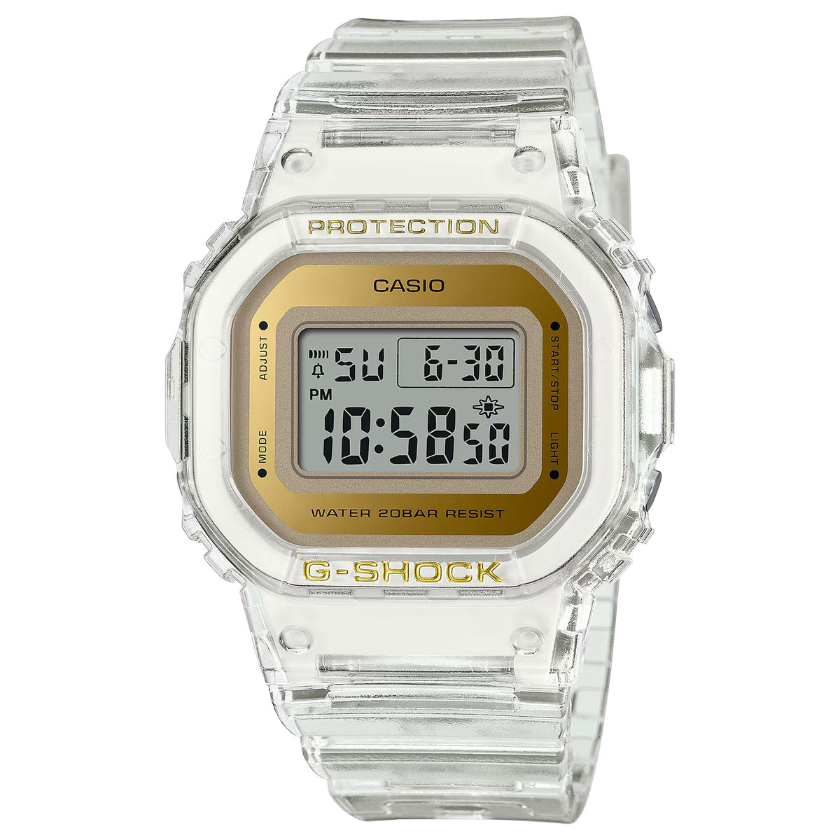 Casio G-Shock GMD-S5600SG-7 Damenuhr Transparent Gold