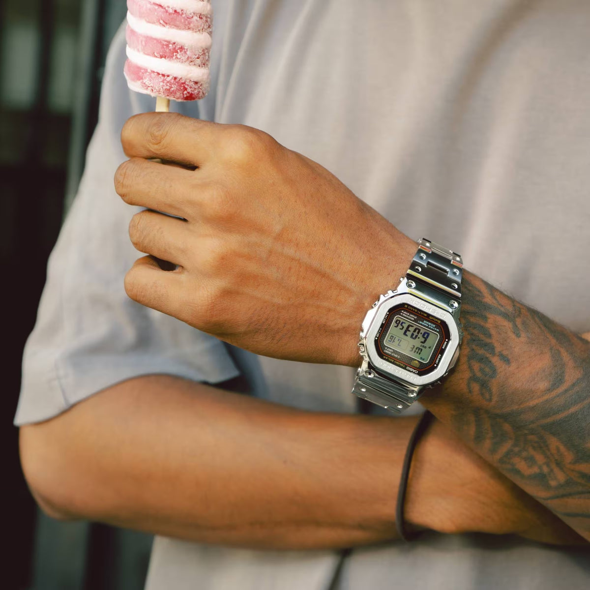Casio G-Shock GMW-B5000D-1C Herrenuhr Silber