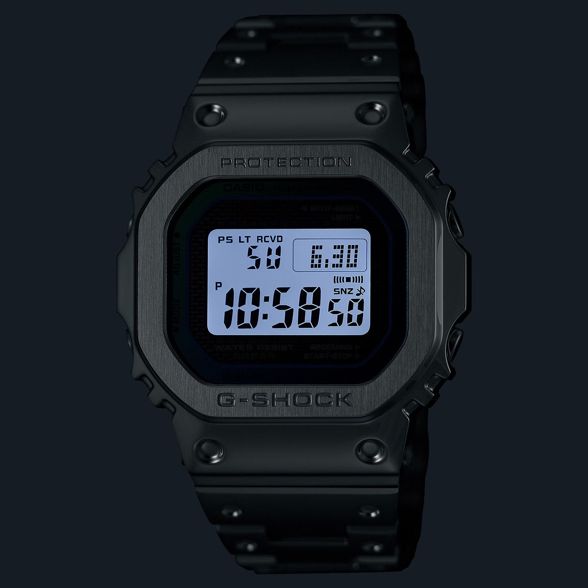 Casio G-Shock GMW-B5000PC-1 Herrenuhr Silber Mehrfarbig