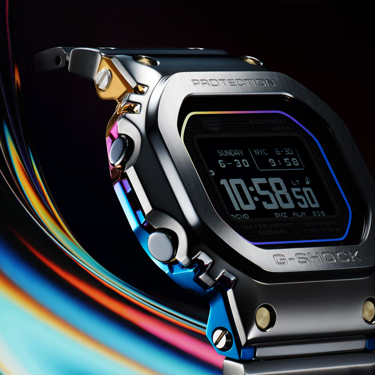 Casio G-Shock GMW-BZ5000RC-1 Herrenuhr Silber Mehrfarbig