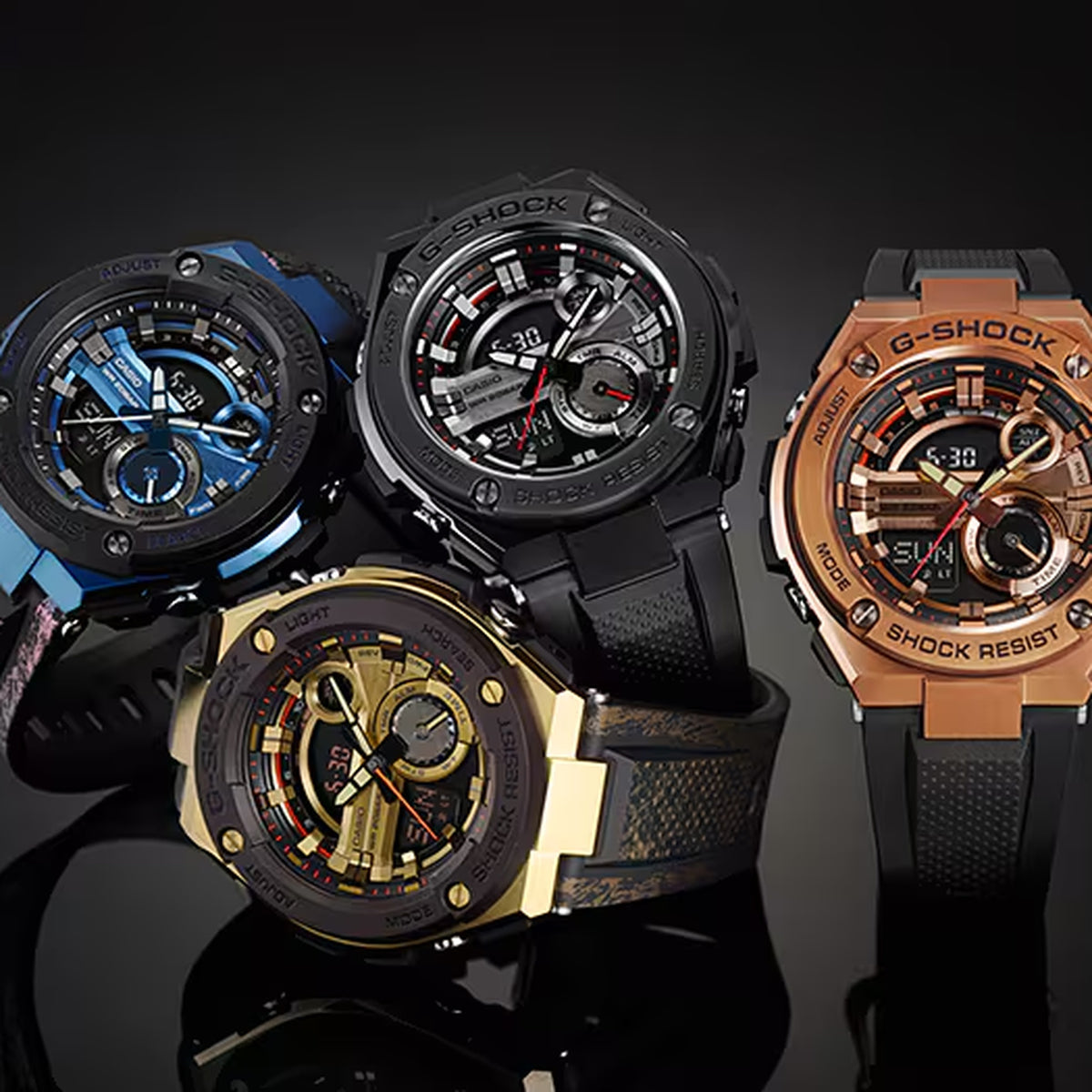 Casio G-Shock GST-210B-1A Herrenuhr Schwarz
