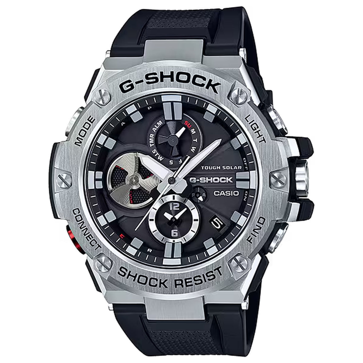 Casio G-Shock GST-B100-1A Herrenuhr Silber Schwarz