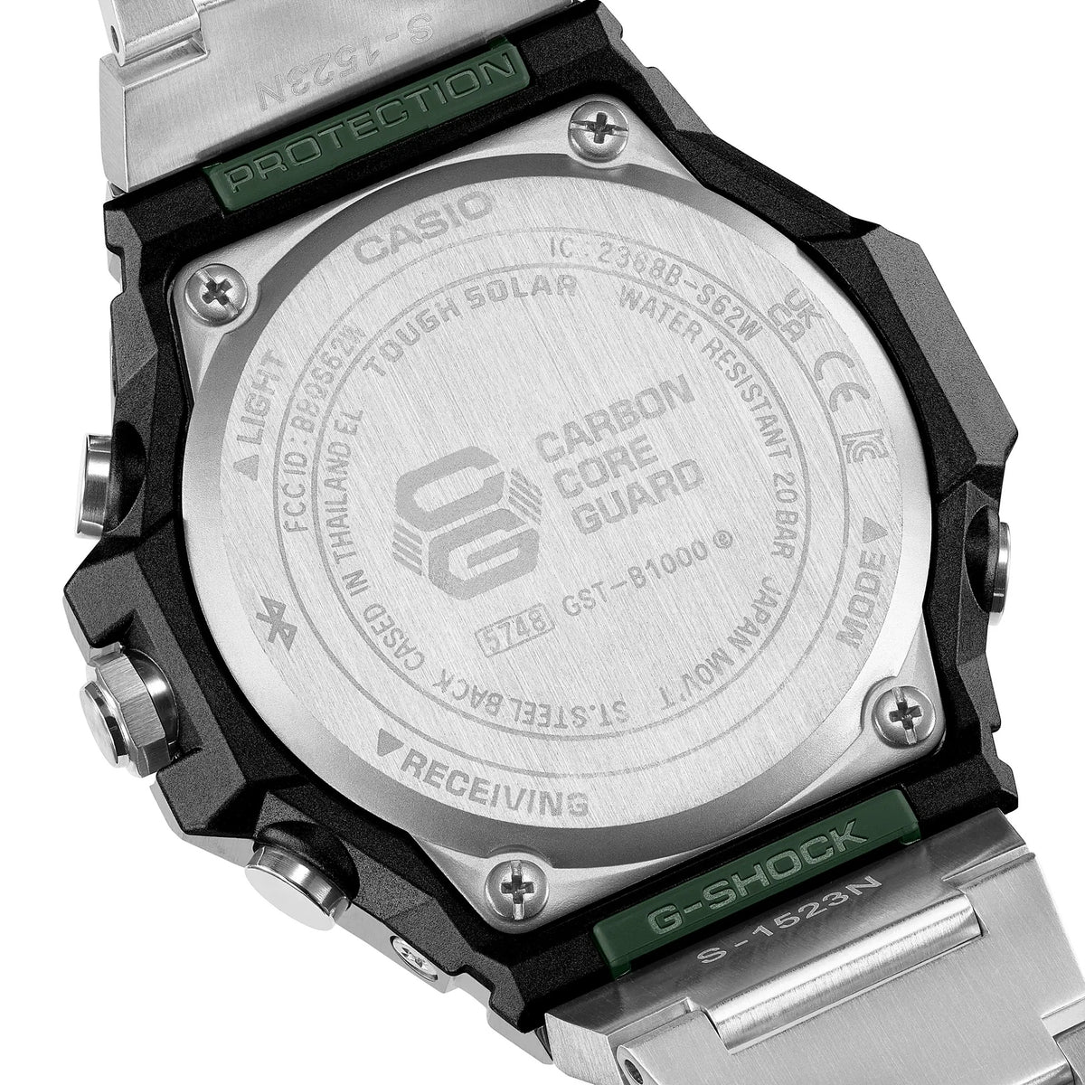 Casio G-Shock GST-B1000D-3A Herrenuhr Silber Grün