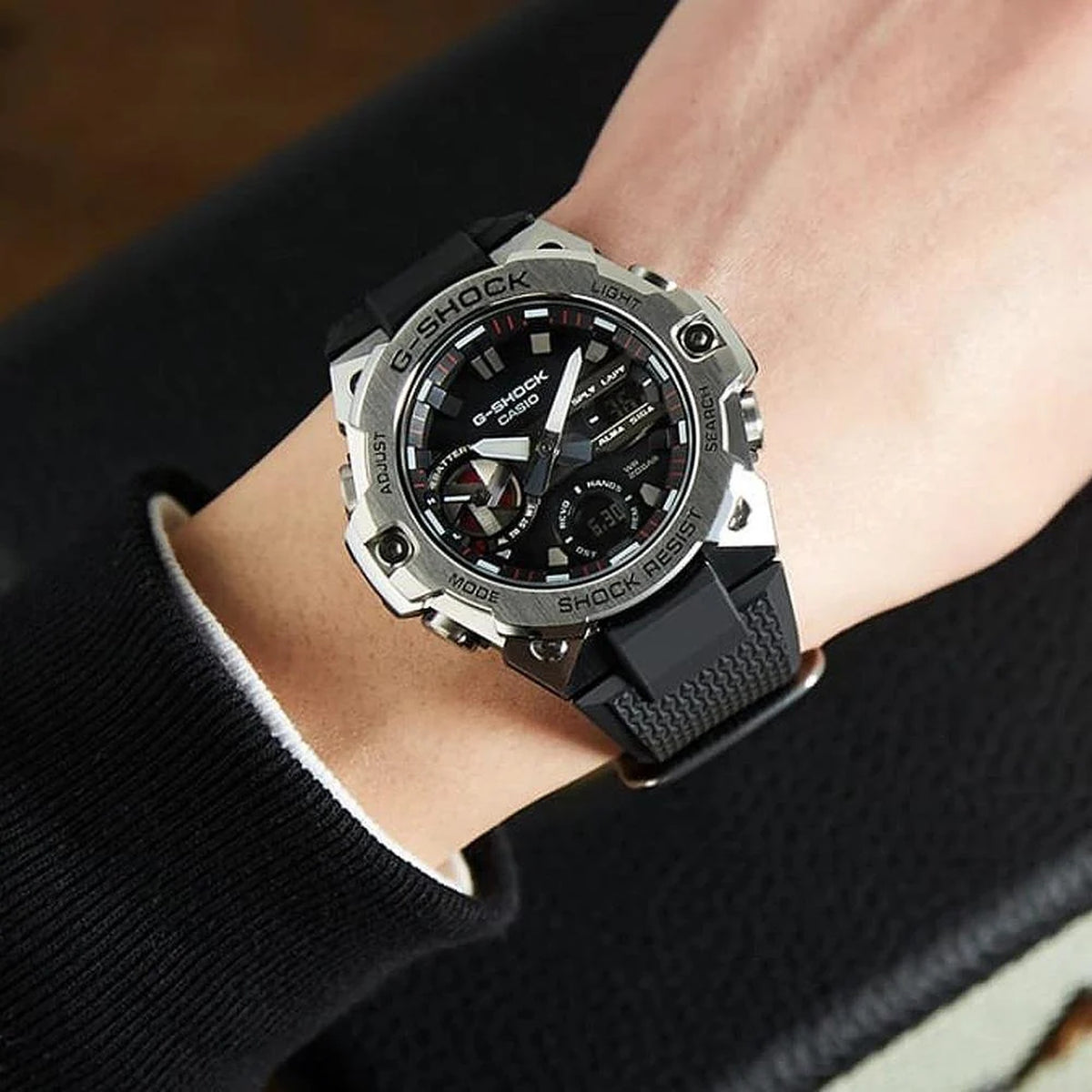 Casio G-Shock GST-B400-1A Herrenuhr Silber Schwarz