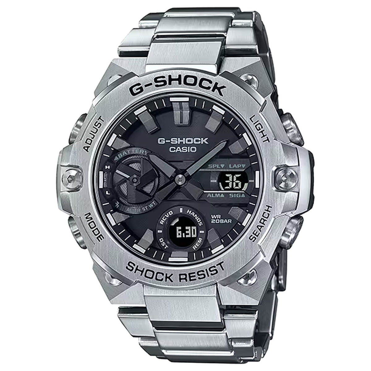 Casio G-Shock GST-B400D-1A Herrenuhr Silber Schwarz